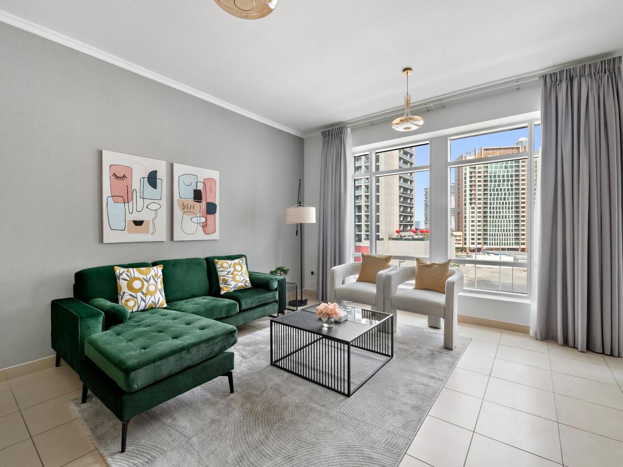 Stylish 1br In Downtown With - Burj Views *